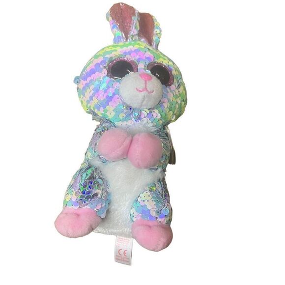 Ty Inc. Toys Multicolor Flippables Reversible Sparkling Sequin Bunny Size 9” - Picture 4 of 6